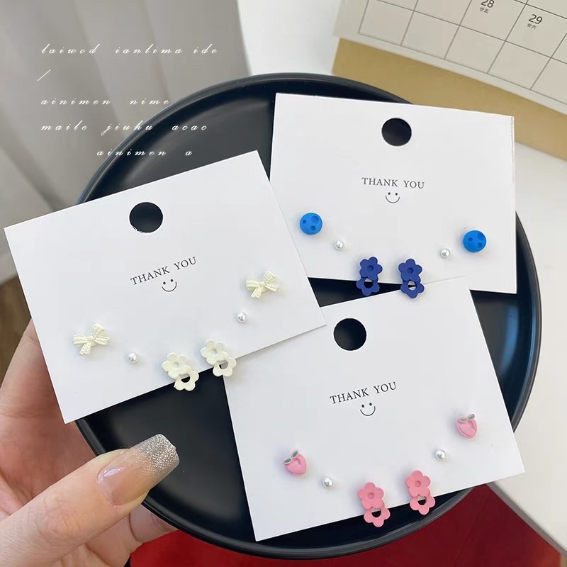 (Nhiều mẫu) Set bông tai dễ thương mùa hè