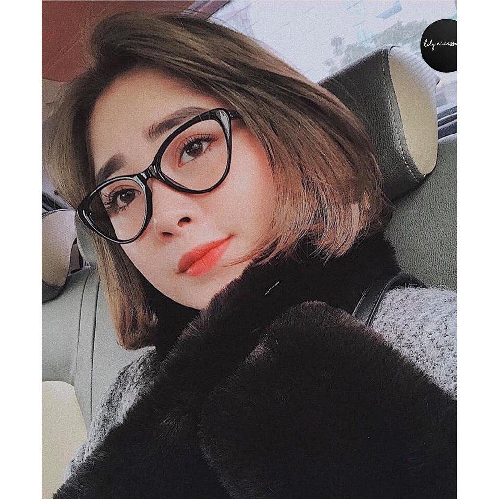 Chống ánh sáng xanh-UV / Cắt kính mắt cận-loạn / Gọng kính cận dẻo mắt mèo 2383 | BigBuy360 - bigbuy360.vn