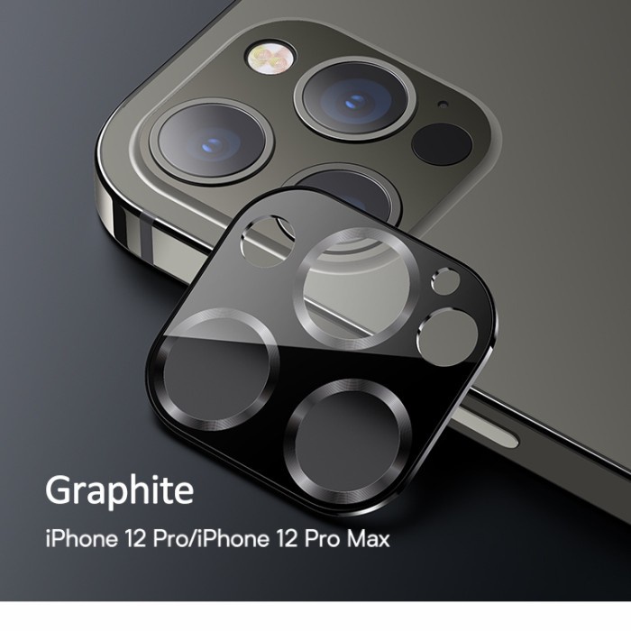 Miếng Dán Bảo Vệ Camera Cho Iphone 11 Pro Max 6 8 7 plus X Xs 12 Pro Max 13 mini | Kính Cường Lực Bảo Vệ Ống Kính Máy Ảnh Màu Đen Chống Trầy Xước