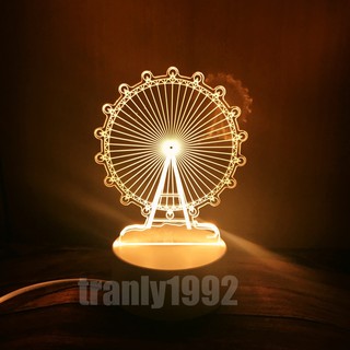 Đèn ngủ 3d ĐU QUAY đèn trang trí quà tặng sinh nhật đèn để ban