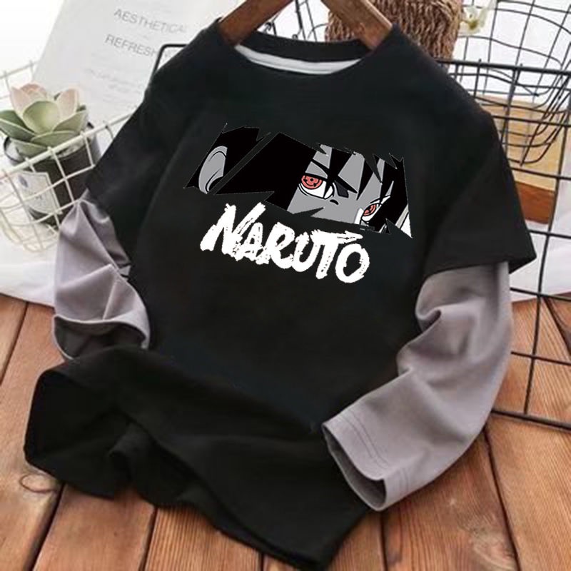 Áo Thun Tay Dài Giả Hai Lớp Thời Trang Mùa Xuân Cho Bé Trai