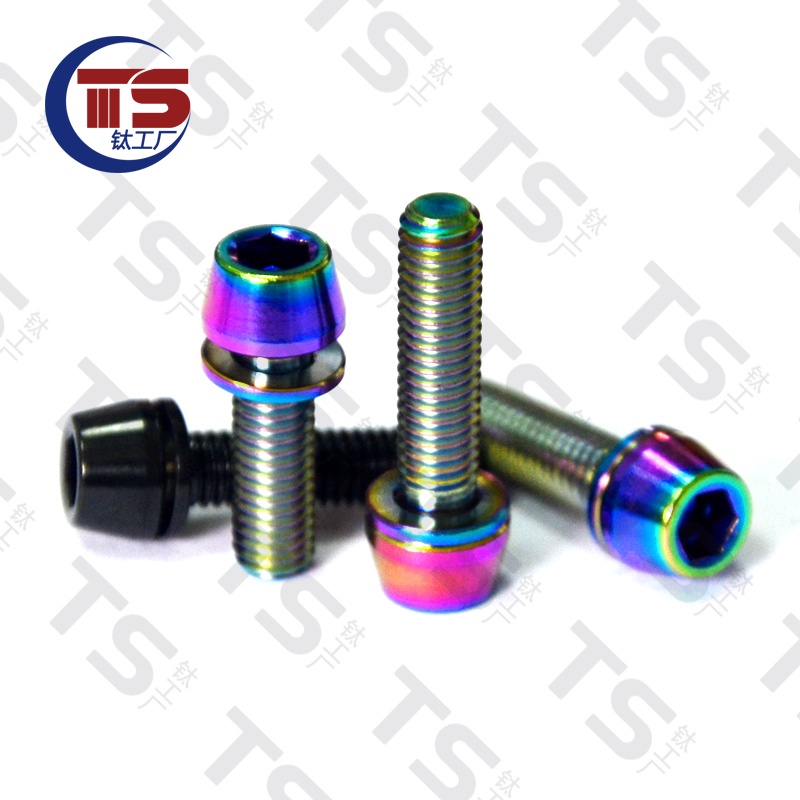 Ốc Vít Ống Đứng Bằng Hợp Kim Titan M5 M5 * 16/18mm Không Bị Ngã Chuyên Dụng Gắn Tay Lái Xe Đạp