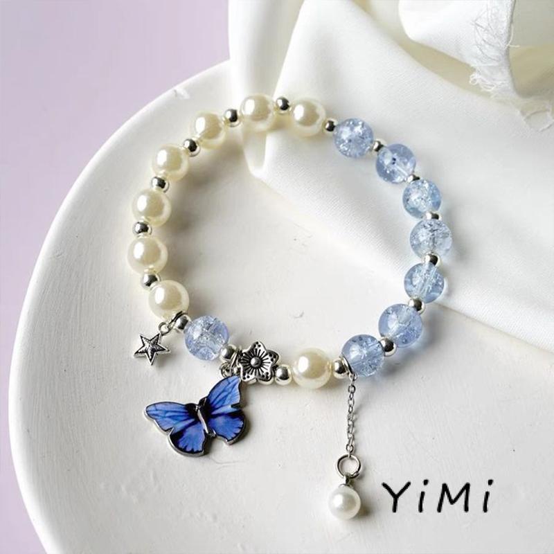 Vòng Tay Chuỗi Hạt Pha Lê Hình Hoạt Hình Thắt Nơ Dễ Thương Làm Quà Tặng Cho Bạn Gái/Sinh Viên