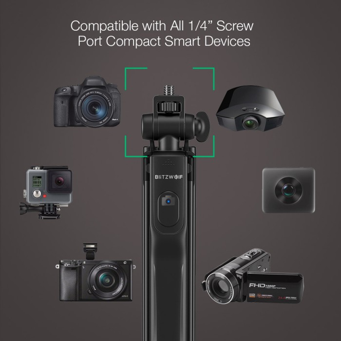 Gậy Ba Chân Blitzwolf Bw Bs8 Cho Máy Ảnh Gopro Bw Bs5 | BigBuy360 - bigbuy360.vn