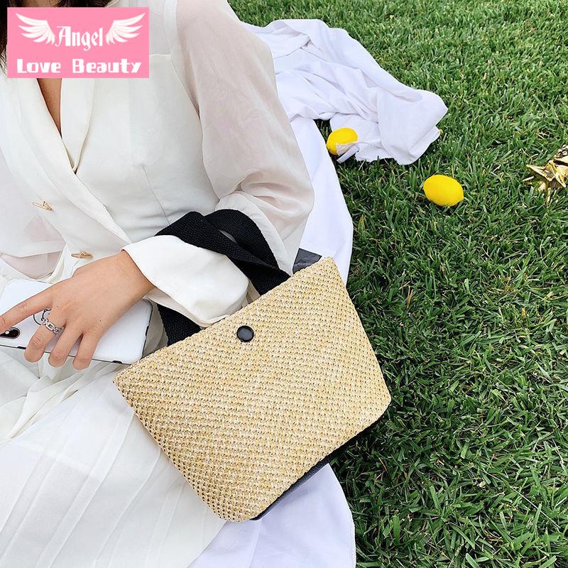 Thiên Thần~Hàng Có Sẵn] Túi Xô Đeo Vai Dệt Rơm Thời Trang Mùa Hè Phong Cách Phương Tây Dành Cho Nữ 2022