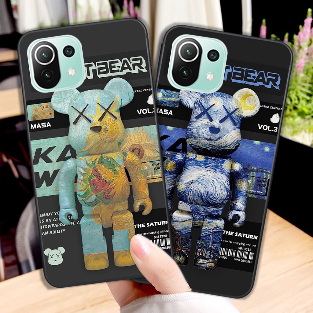[HOT] Ốp lưng Xiaomi Mi 11 5G - Mi 11 Lite 5G - Mi 11 Lite 5G NE in gấu bearbrick siêu đẹp cực cute/ ốp xiaomi bearbick