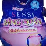 Băng vệ sinh quần Diana Sensi 360 Độ Chống Tràn Size M-L (2 Cái/1 túi) -Bvs diana ban đêm