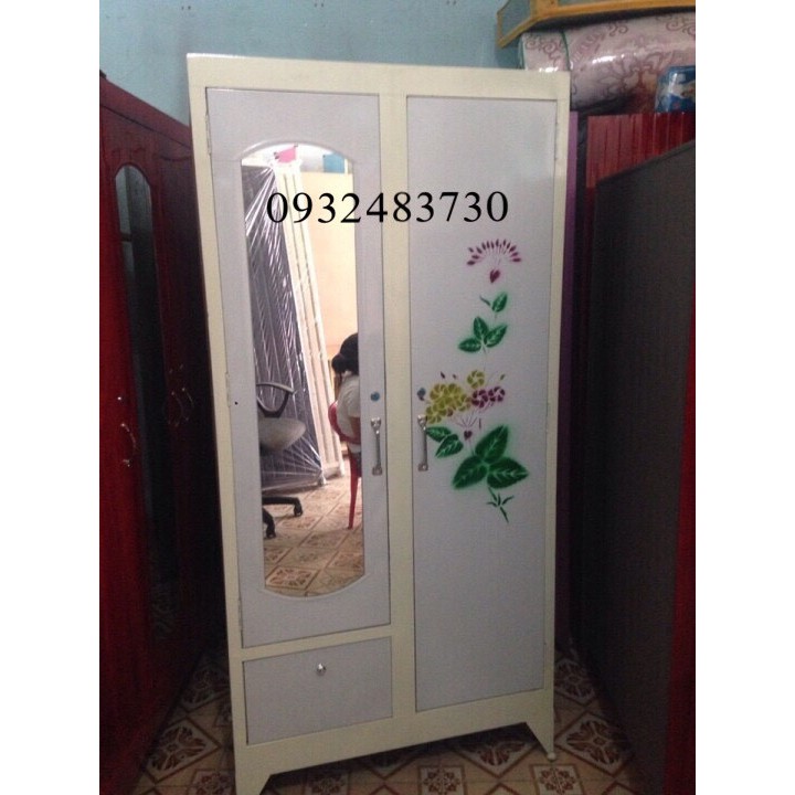 Tủ sắt quần áo cao 1m6x90 _0932483730