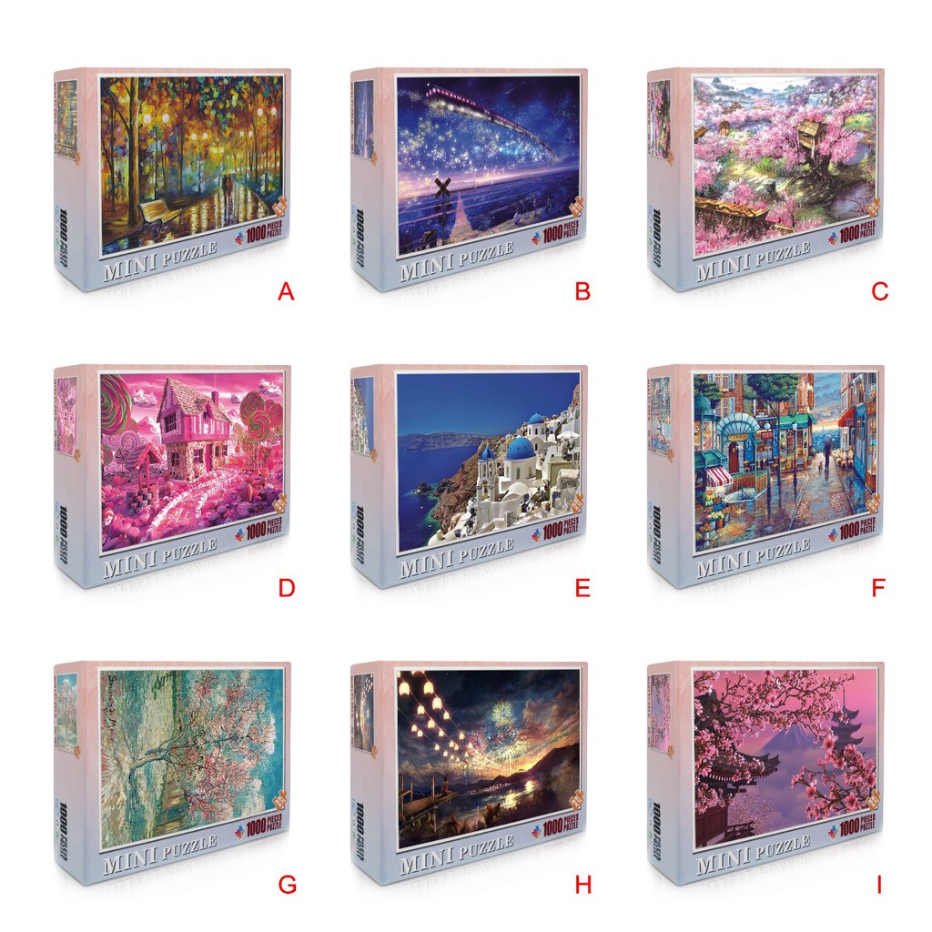 Set 1000 Miếng Đồ Chơi Xếp Hình Phong Cảnh Đường Phố Lãng Mạn Độc Đáo Dành Cho Người Trưởng Thành Và Trẻ Em
