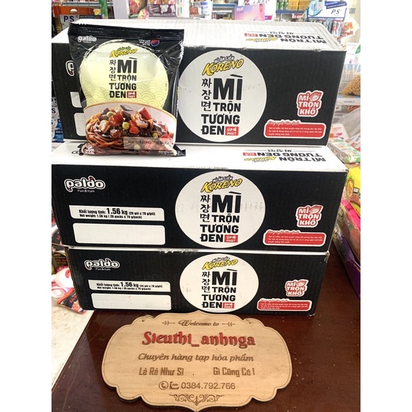 MÌ TRỘN TƯƠNG ĐEN KORENO thùng 20 gói