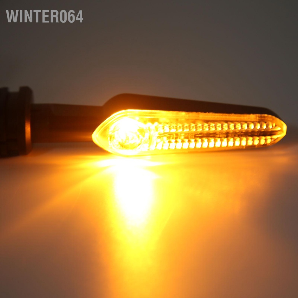2 chiếc 12V Đèn báo rẽ dành cho xe máy LED màu hổ phách YZF R15 R25 R3 R6S R1 R7 R9 Winter064