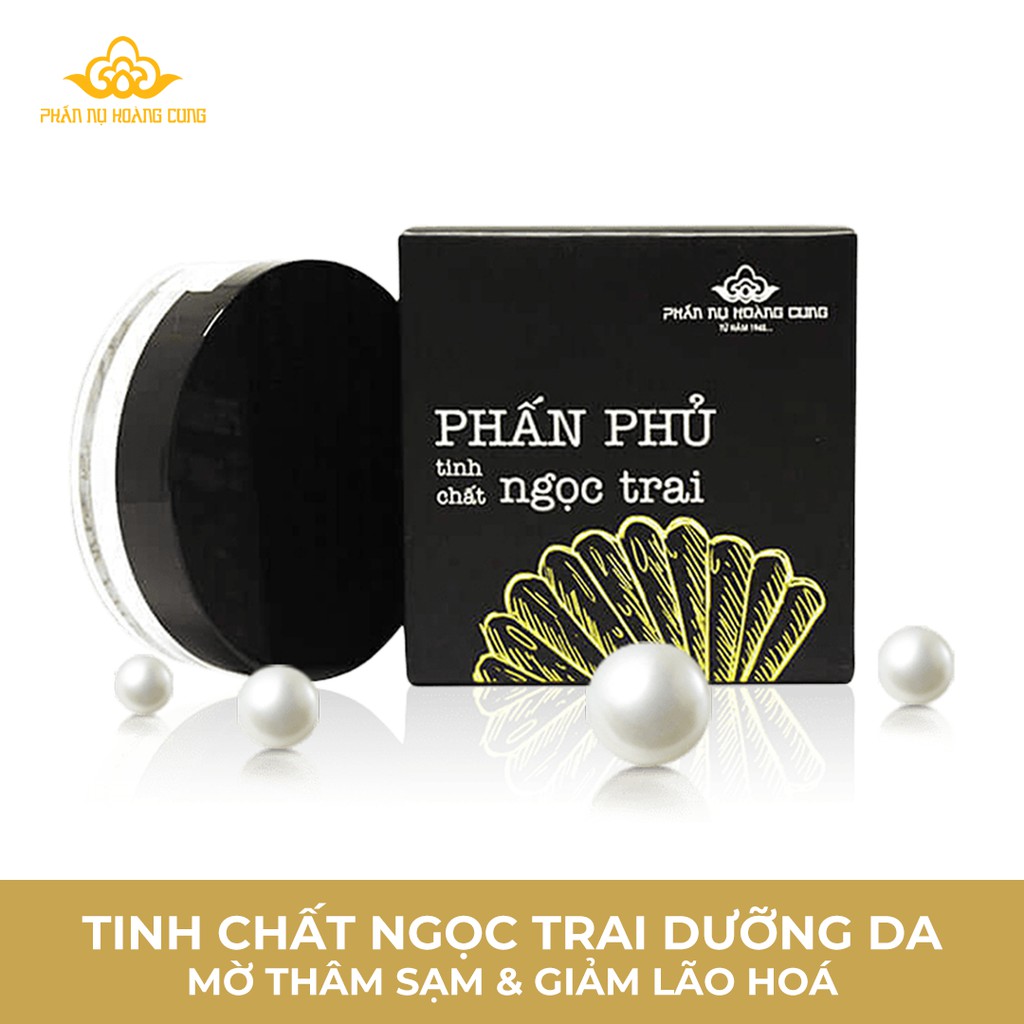 Phấn Phủ Kiềm Dầu, Phấn Phủ Ngọc Trai Màu Trắng Phấn Nụ Hoàng Cung 25gr