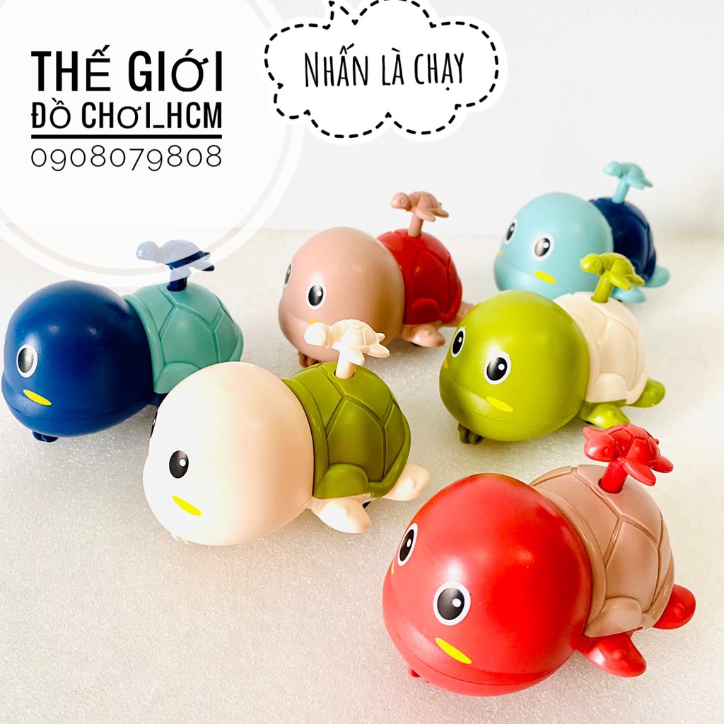 [NHẤN CÓT LÀ CHẠY] Đồ chơi trẻ em rùa con/ cá heo chạy bằng cót nhấn dành cho bé thích mô hình xe ô tô