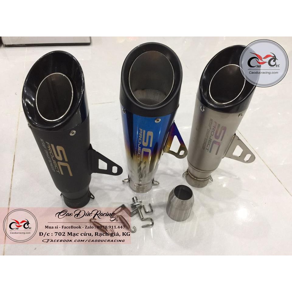 Gía sỉ Pô SC lon xéo Project Moto GP - LẮP MỌI LOẠI XE