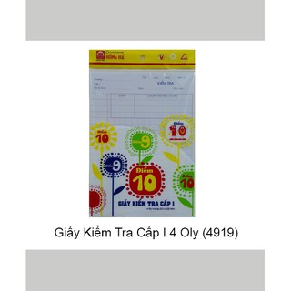 Giấy kiểm tra 4 ôly Hồng Hà 4919 (15 tờ đôi/Tập)