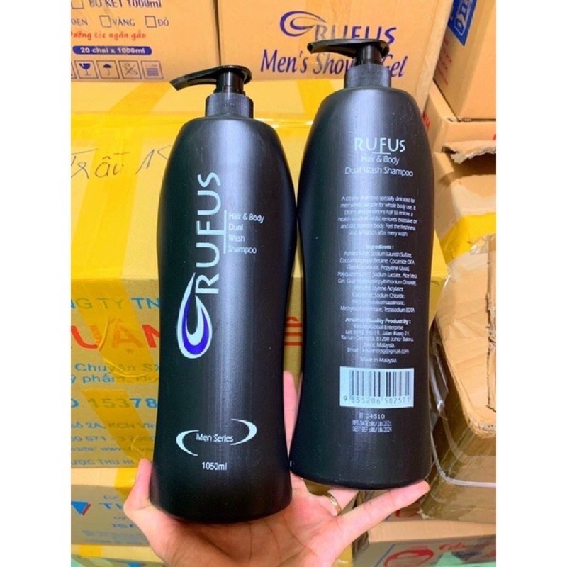 Sữa tắm gội Rufus Nam & Nữ 1050ml