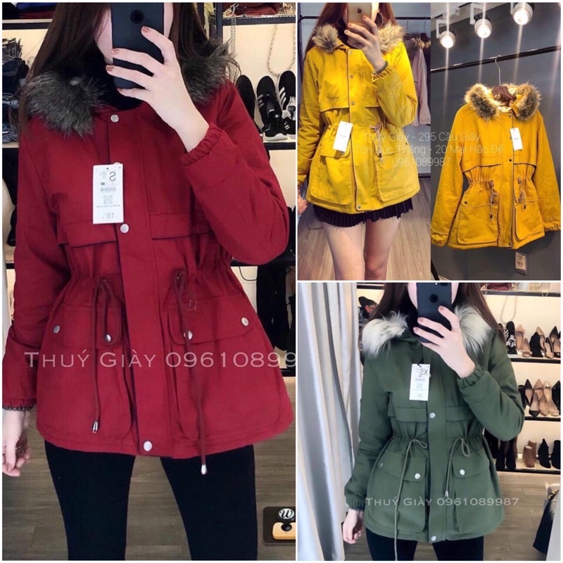 ❤️FREESHIP❤️Áo khoá kaki lót lông mũ lông vừa đẹp vừa ấm .Sỉ 197k