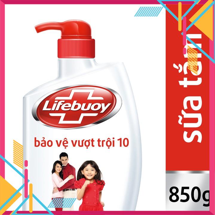 Sữa tắm Lifebuoy bảo vệ vượt trội 10 chai 850g