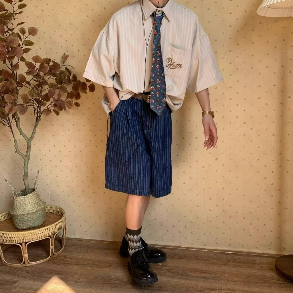 Áo Sơ Mi Tay Lửng Thời Trang Mùa Hè Dành Cho Nam