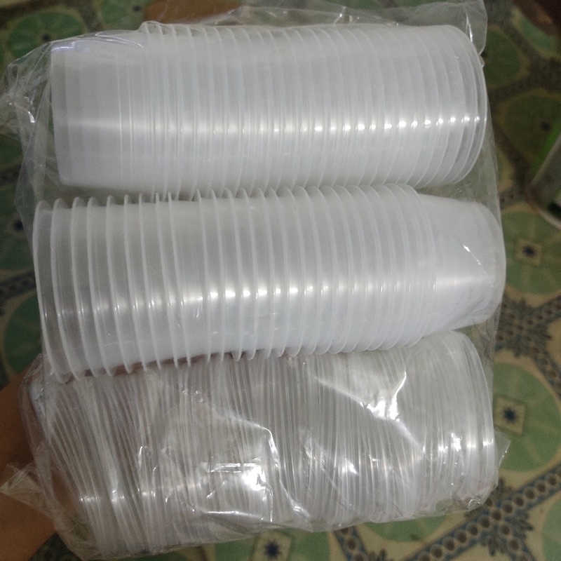 Lốc 50 khuôn nhựa đổ bánh flan - Hủ sữa chua, rau câu
