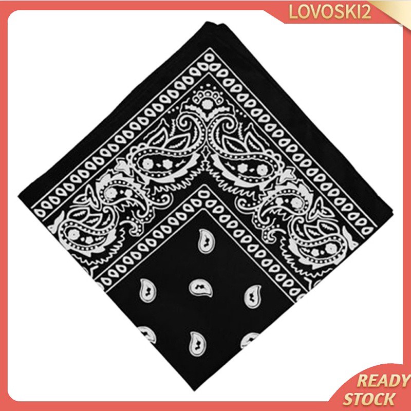 Cotton Paisley Cowboy Bandana Scarf Head Wrap Hair Band Handkerchief Red