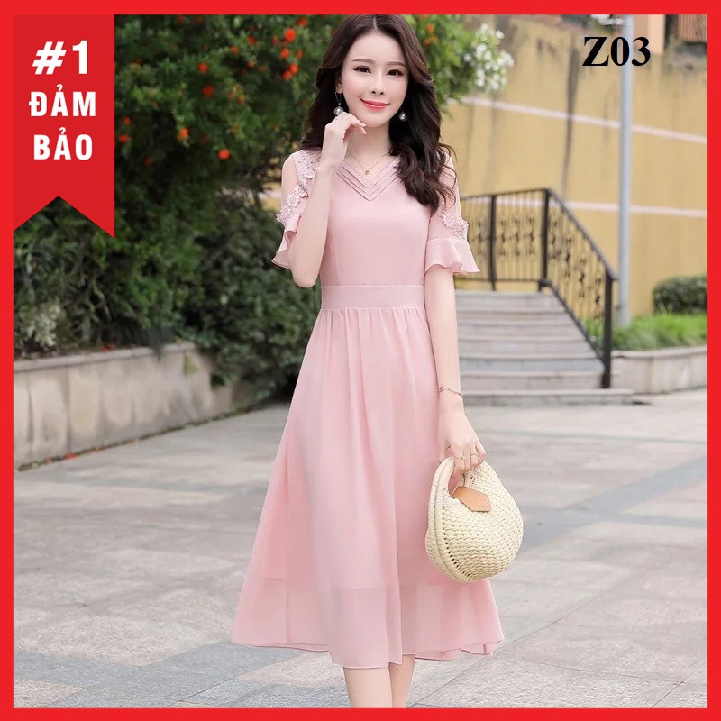 Đầm dự tiệc tiểu thư nhẹ nhàng, chất mát - Z032 | BigBuy360 - bigbuy360.vn