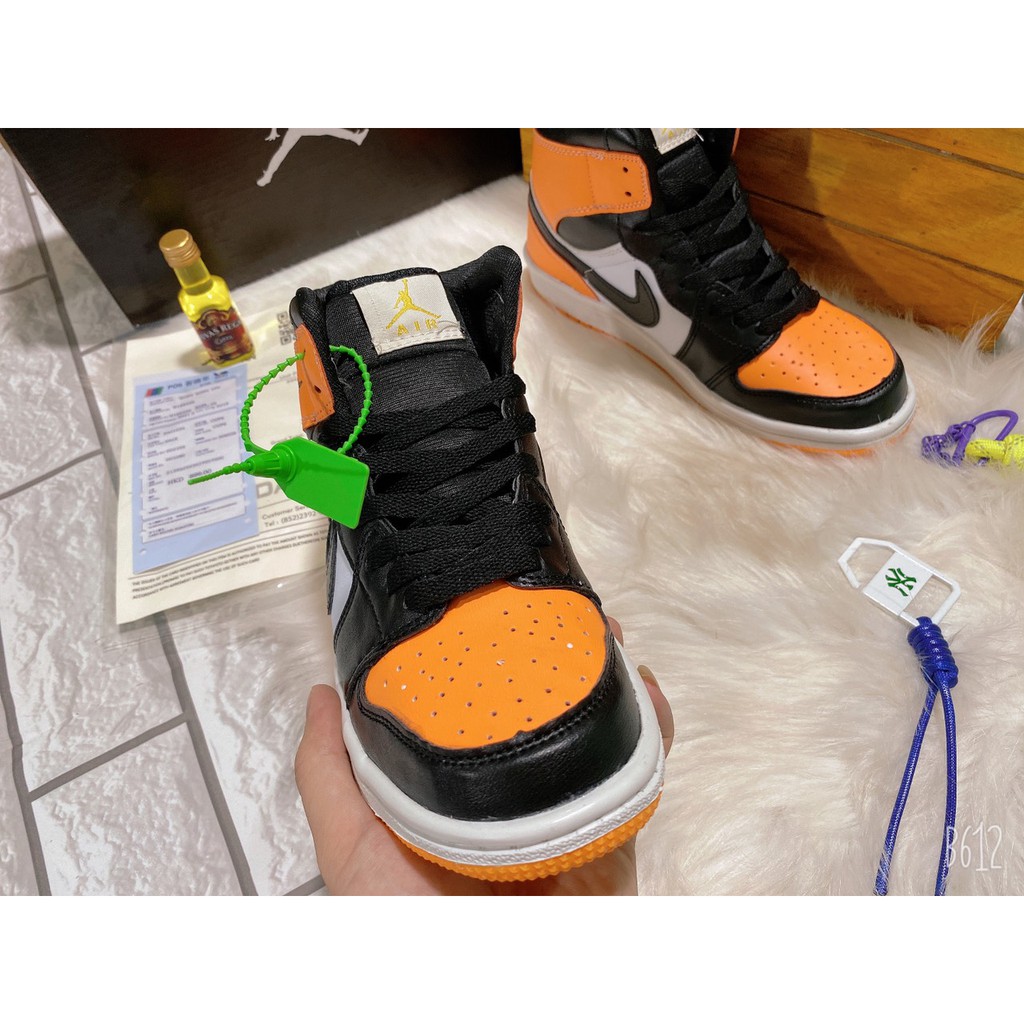 [Mã FAXANH245 giảm 10k đơn từ 50k] Giày Air Jordan 1 Cao Cổ, Giày thể thao Jd1 Cam Đen Cao Cổ Nam Nữ Full Box Bill | BigBuy360 - bigbuy360.vn