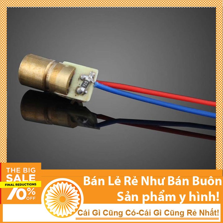 Đầu phát tia laze 50mW - Module laser sáng đỏ hội tụ 5V 6mm