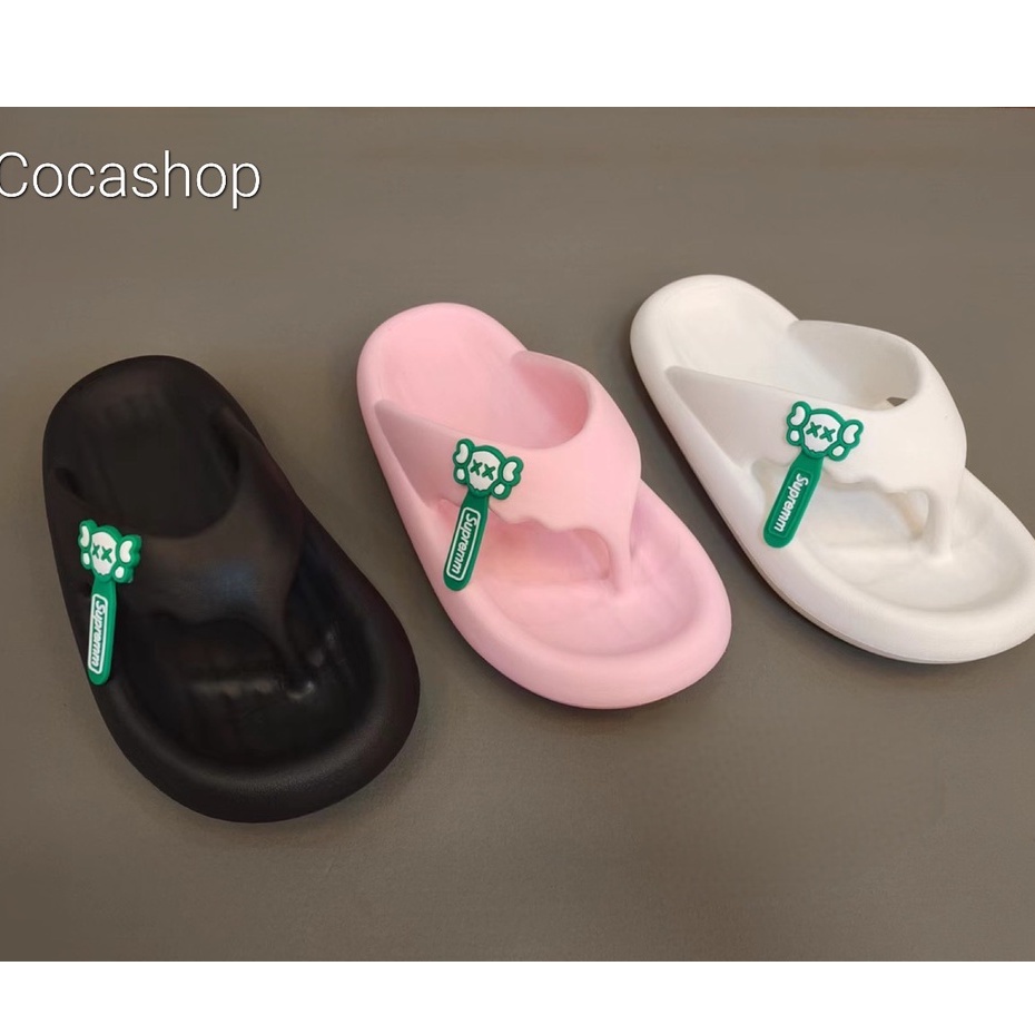 Dép kẹp cao su dạng bánh mì siêu nhẹ hot trend 2022 cho nữ tặng kèm hình gắn quai siêu đẹp