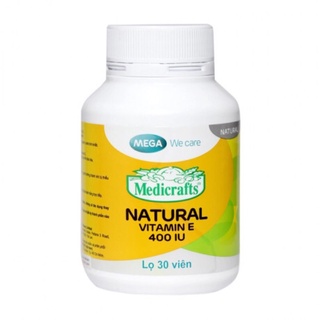 VITAMIN E NATURAL 400IU MEGA THÁI LAN LỌ 30 VIÊN