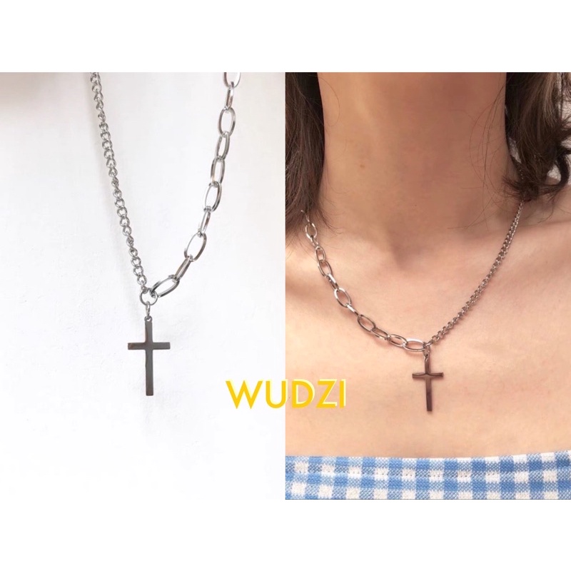 Dây Chuyền Thánh Giá Chuỗi xích Thép Titan Không Gỉ Phụ kiện Unisex Phong Cách Gothic