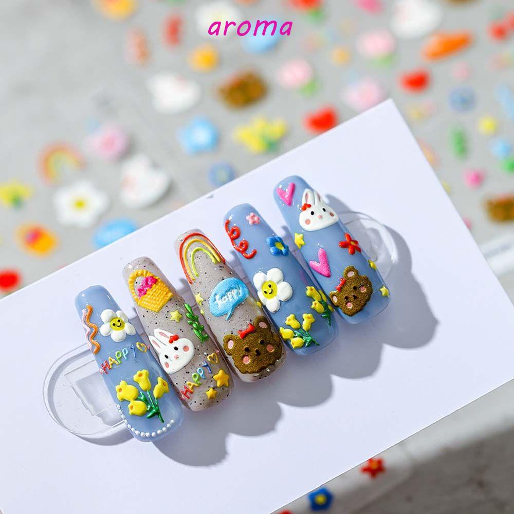 Miếng Dán Trang Trí Móng Tay 5D Phong Cách Nhật Bản Độc Đáo