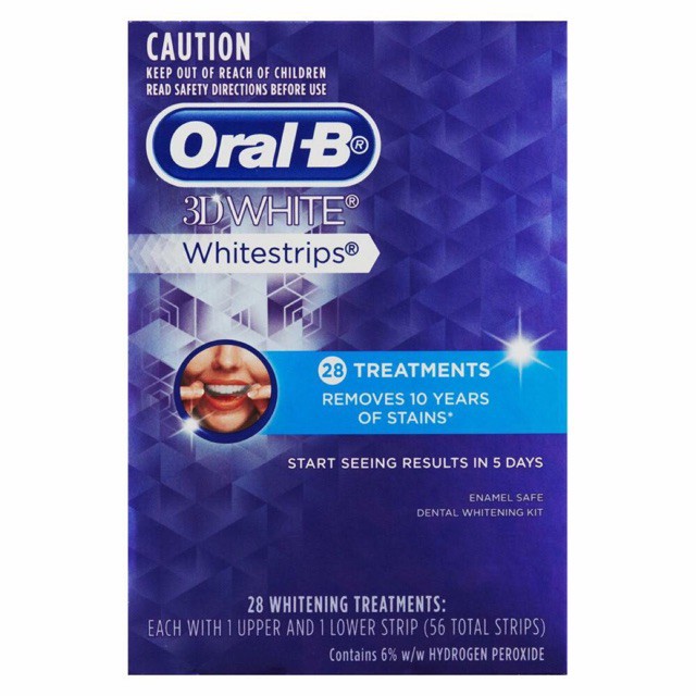 [Hộp 14 gói] Miếng dán trắng răng ❤ FREESHIP ❤ Miếng dán răng 3D White Luxe Advanced oral b - oral b (Có bill)