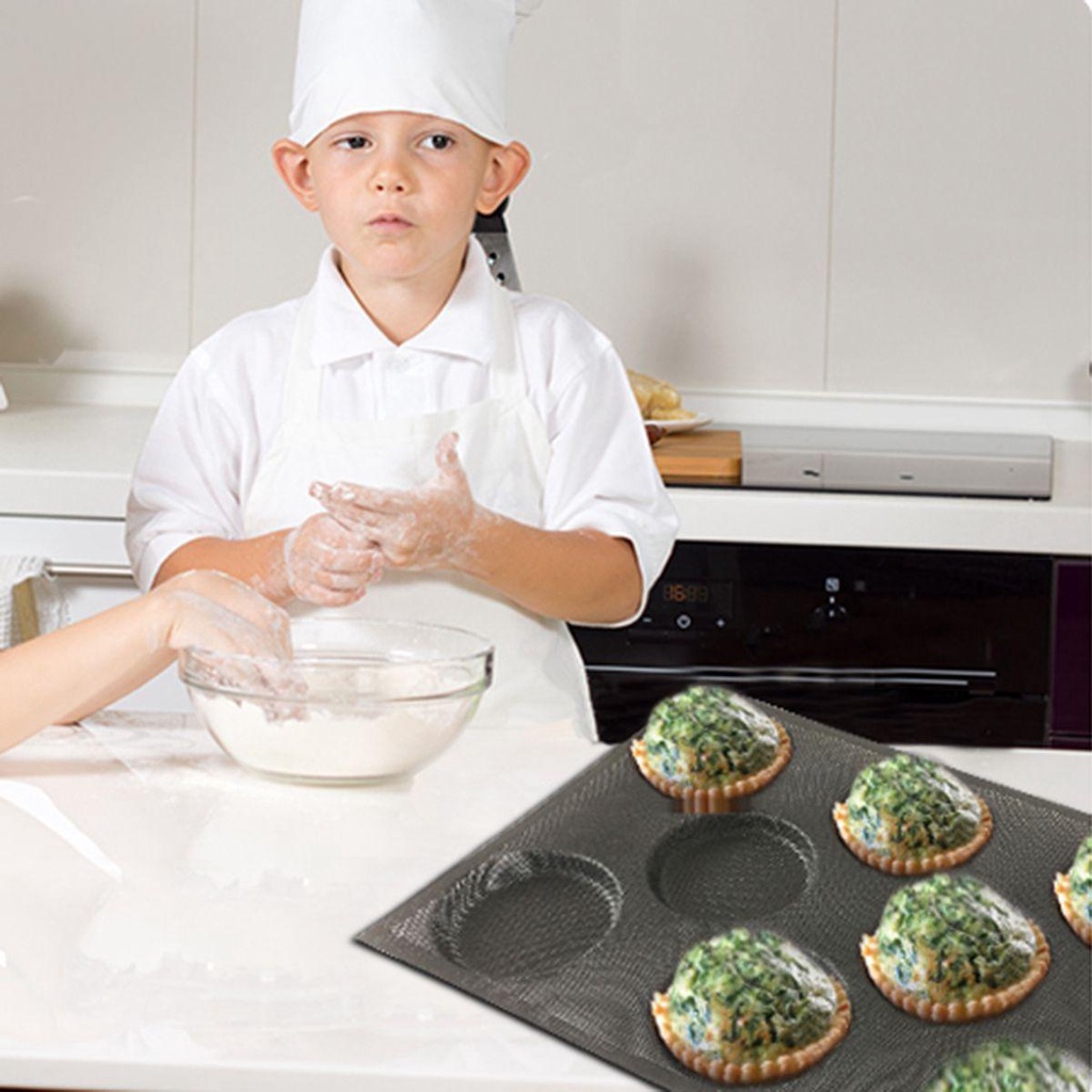 AUGUSTINA Khuôn Nướng Bánh 8 Ngăn Bằng Sợi Thủy Tinh Không Dính