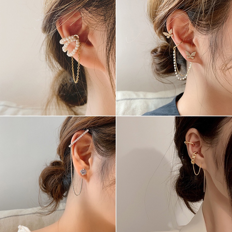 Hoa Tai Dáng Dài Thời Trang Phong Cách Hàn Quốc Cho Nữ