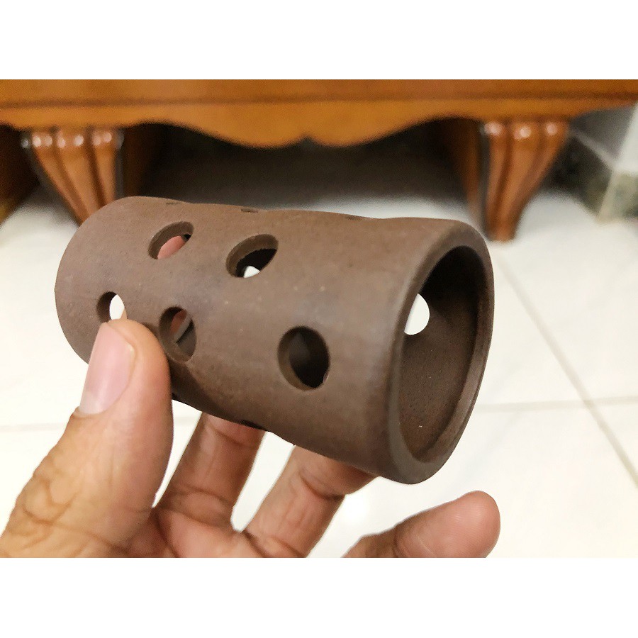 ỐNG GỐM TRANG TRÍ BỂ CÁ CHO TÔM TÉP 8x4cm