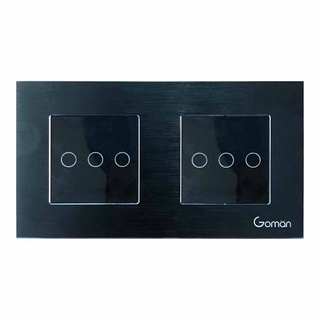 (Hàng phân phối chính hãng) Công tắc đèn WIFI mặt đôi 3 nút GOMAN GM86-W2DB3S/B/G