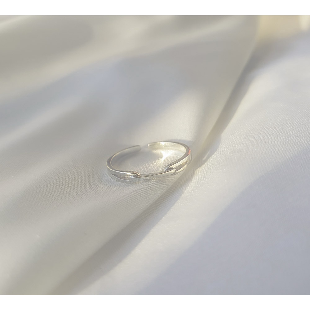 Nhẫn nữ bạc 990 nhẫn phong cách Hàn Quốc Yinbe Silver thiết kế hở Freesize