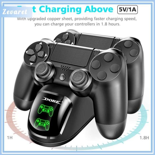 Đế Sạc Đứng USB Kép Cho Tay Cầm Chơi Game PS4/Pro/Slim