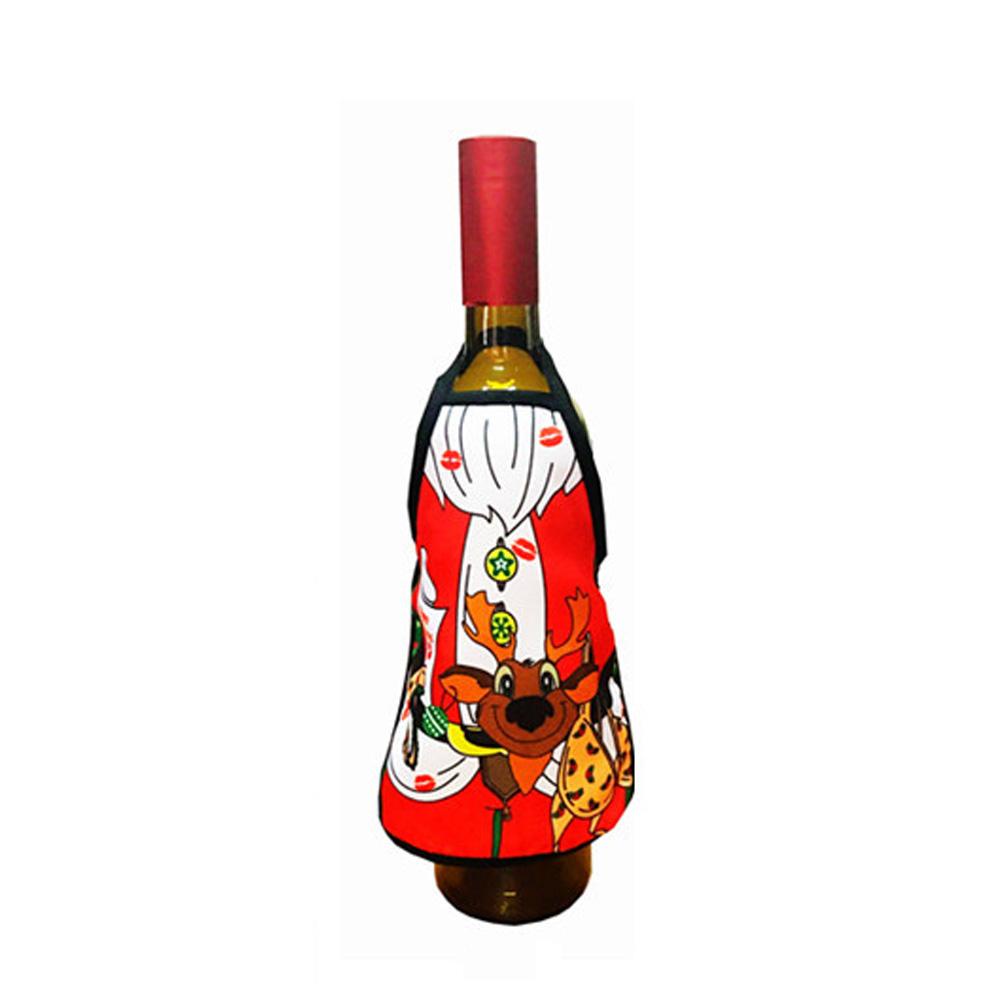 Bộ 2 Vỏ Bọc Chai Rượu Hình Ông Già Noel / Người Tuyết Nhiều Màu Dễ Thương