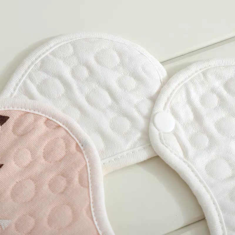 Yếm tròn xoay yếm dãi 360 có chống thấm dành cho bé chất liệu cotton