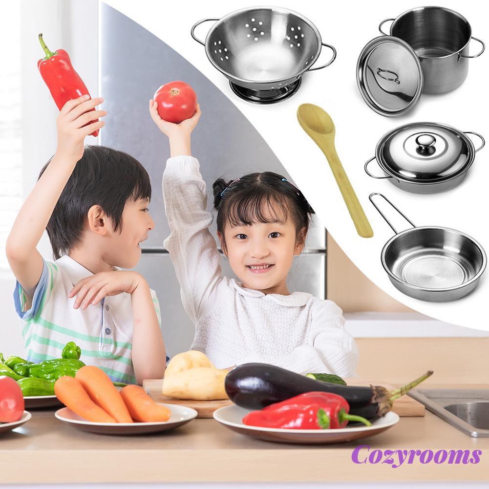 Bộ Đồ Chơi Nấu Ăn 12 Món Bằng Thép Không Gỉ Cho Bé