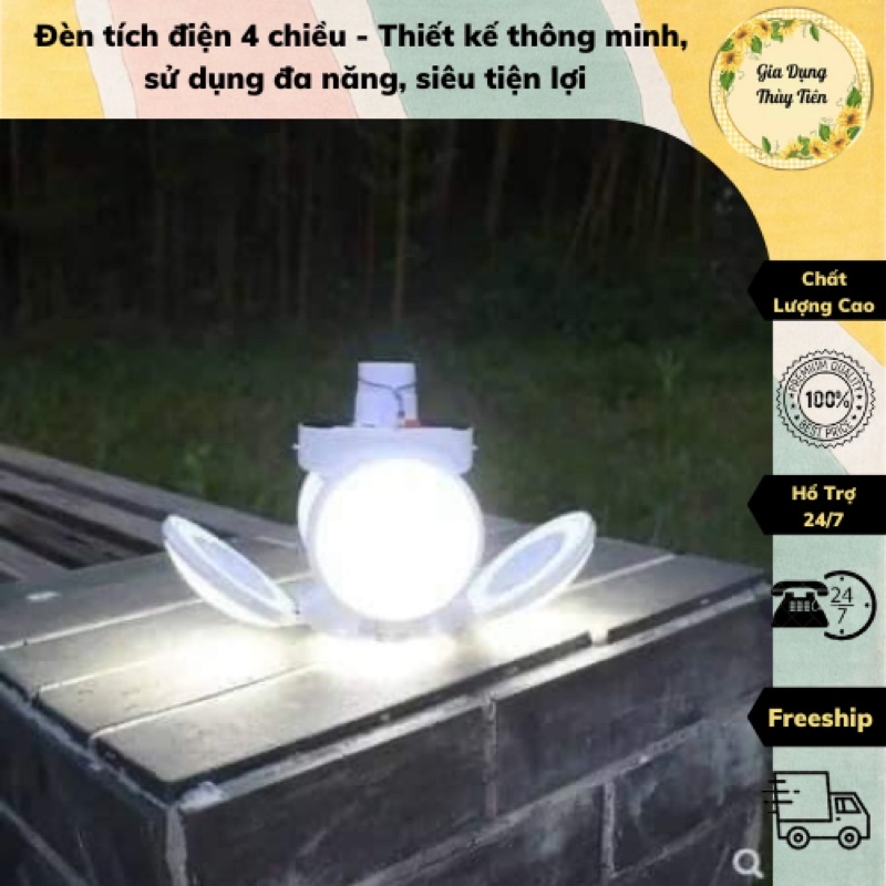 Đèn tích điện 4 chiều - Thiết kế thông minh, sử dụng đa năng, siêu tiện lợi