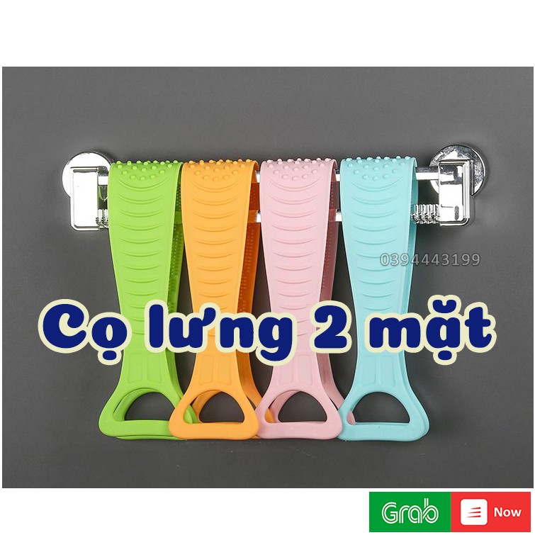 Dây tắm cọ, Chà lưng 2 mặt bằng silicone làm sạch và tẩy da chết tiện ích