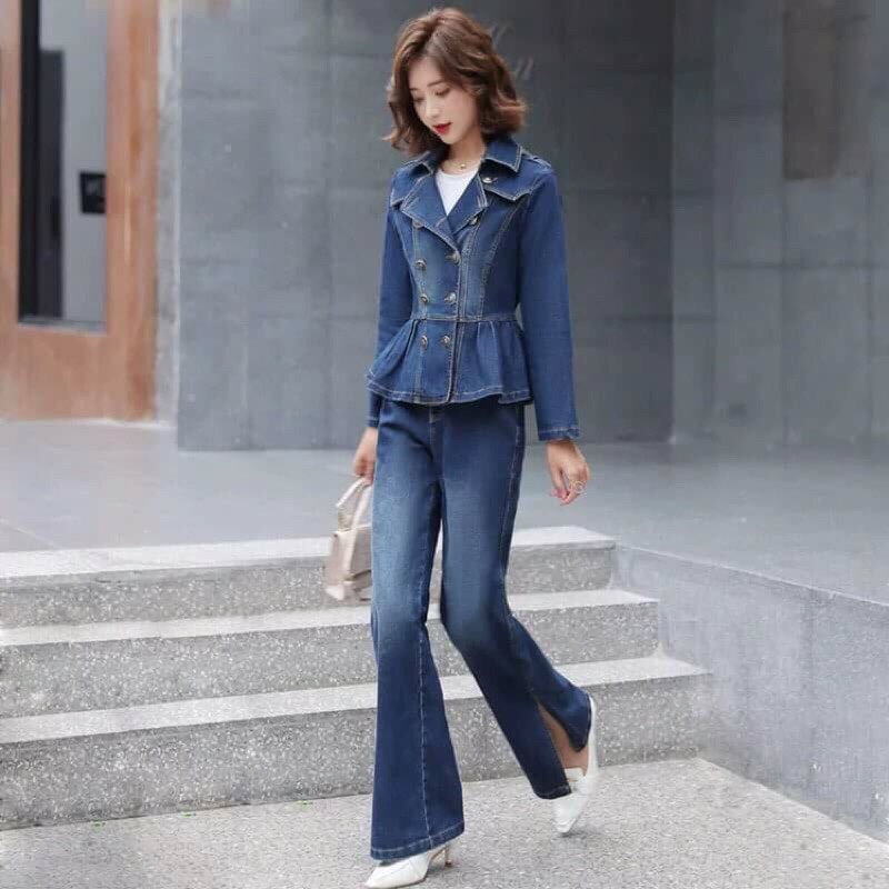 Set jean nữ cao cấp, chất jean mềm mát thoáng khí NP1507