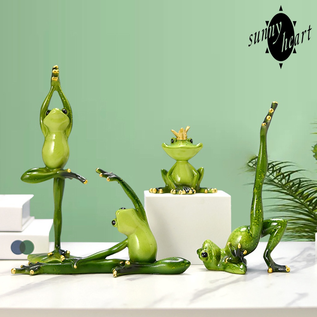 Tượng Ếch Nhiều Màu Sắc Bằng Nhựa Resin Trang Trí Tiểu Cảnh/Tập Yoga