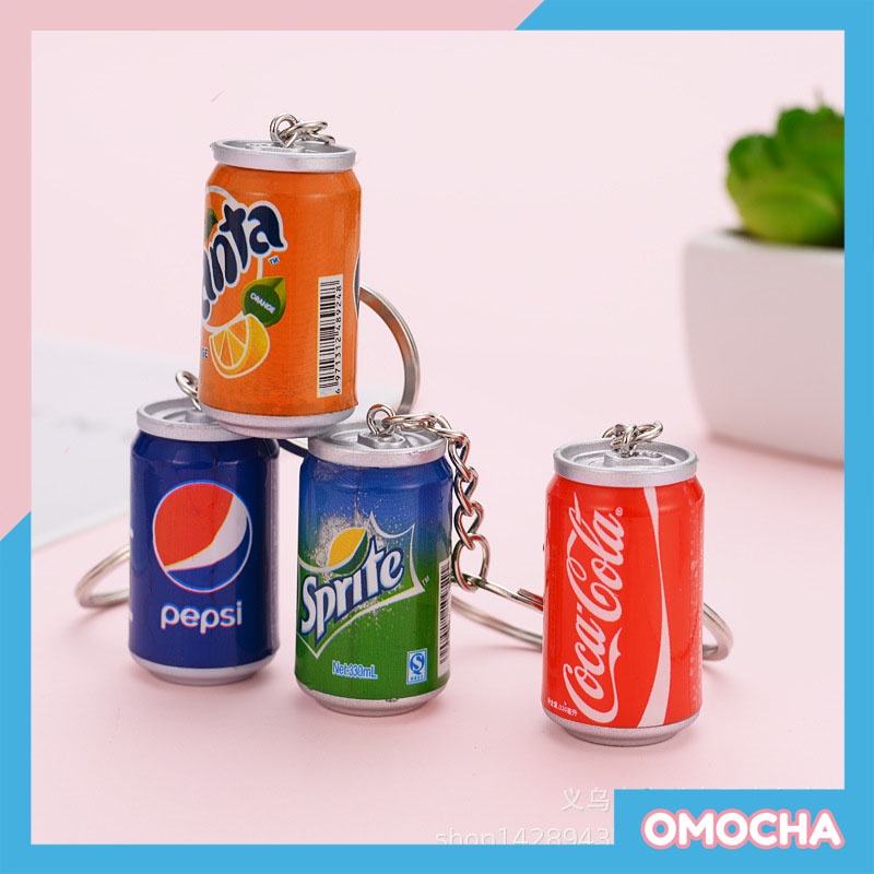 Móc Khoá Mô Phỏng Lon Nước Ngọt 3D Độc Đáo Giống Như Thật