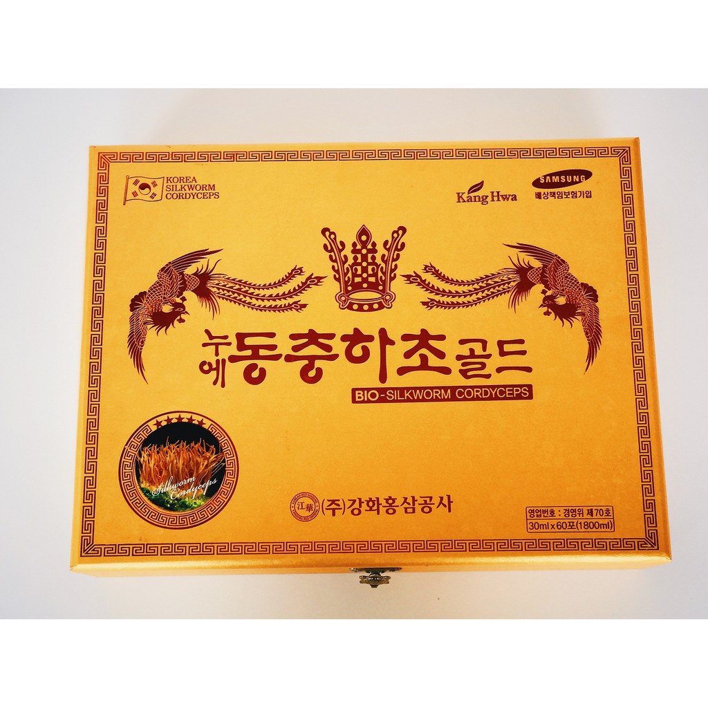 ĐÔNG TRÙNG HẠ THẢO HÀN QUỐC -HỘP GỖ VÀNG 60 GÓI X 30ml | BigBuy360 - bigbuy360.vn