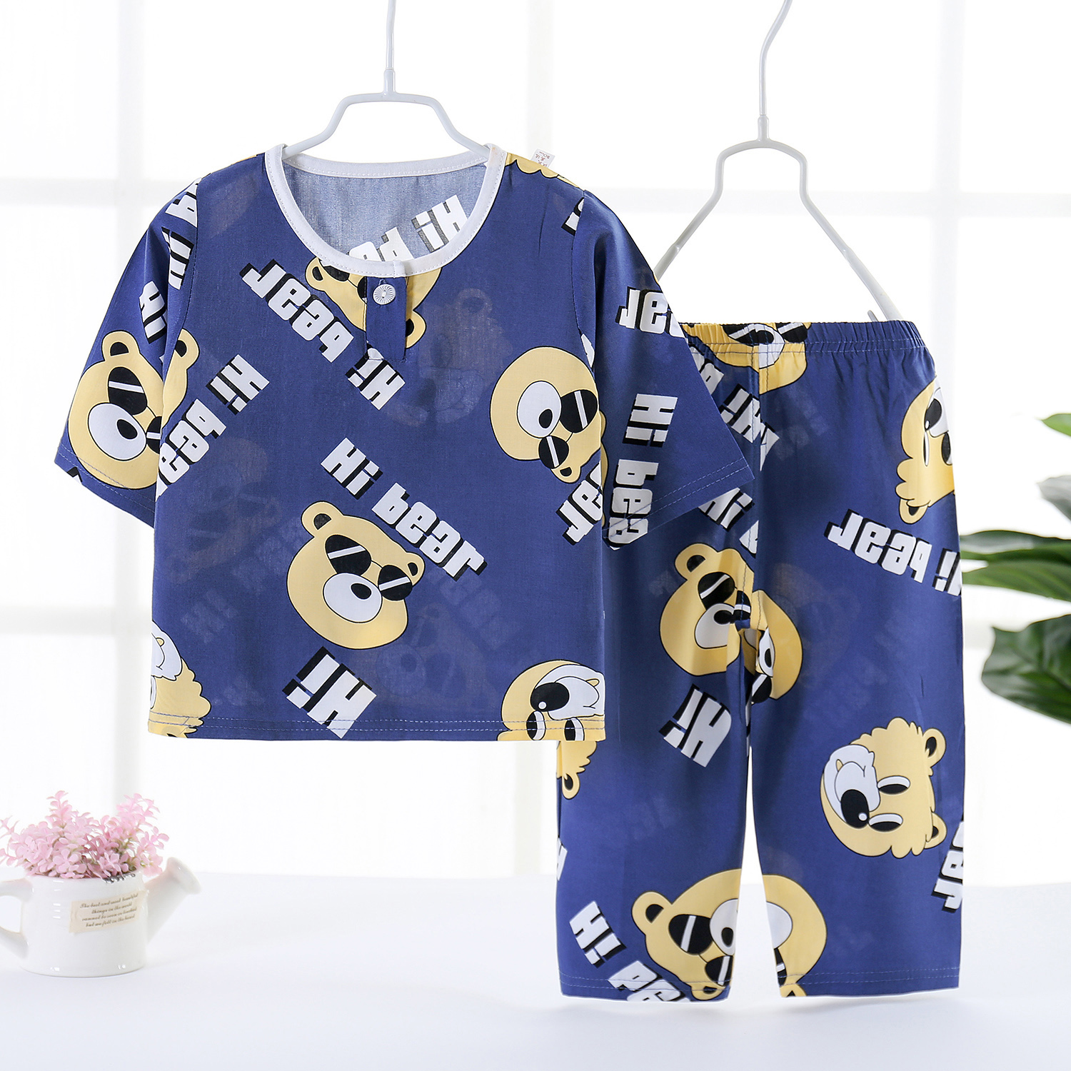 2 Pcs Set Boys & Girls Pyjamas 🔥SOFT COTTON🔥 Kids Pajamas Top and Pants Children Home Set Unisex Clothing Set Sleepwear Bộ cotton giấy dài tay cho bé sơ sinh, Bộ Đồ Con Gái Bộ Đồ Ngủ Trẻ Em Đồ Bộ Bé Nam