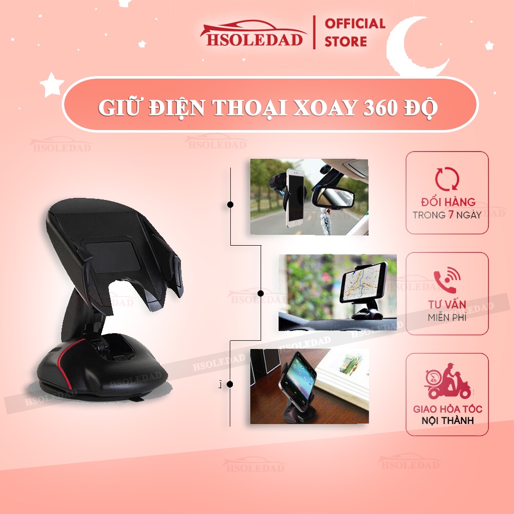 Gía đỡ điện thoại gập 360 gắn taplo ô tô hoặc bàn làm việc